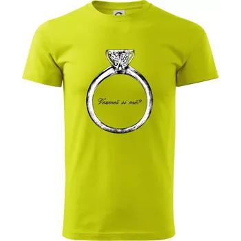 Pánské tričko Vezmeš si mě? - Klasické pánské triko vyšší gramáže - 2XL ( Limetková )