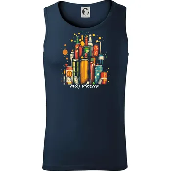 Plechovky piva - můj víkend - Tílko pánské Core - 2XL ( Námořní modrá (velmi tmavá - téměř černá) )
