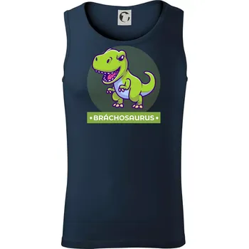 Dinosauří rodina - brácha - Tílko pánské Core - XL ( Námořní modrá (velmi tmavá - téměř černá) )