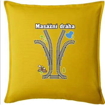 Polštář Masážní dráha - Polštář 50x50 - 50x50 - Pouze potah ( Žlutá )