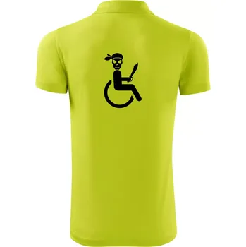 Pánská košile Pirát vozíčkář - Polokošile Victory sportovní (dresovina) - XL ( Limetková )