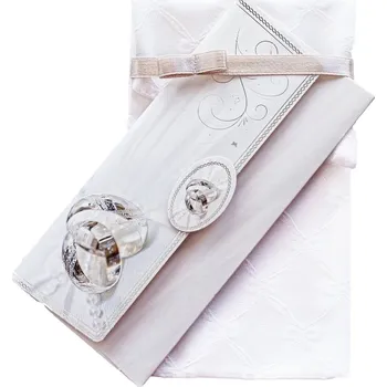 Dárková taška HEDVA ČESKÝ BROKÁT Dárkový obal Odaska 11x19 mašle bílá/béžová