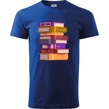 Knihomol stojící knihy - Triko extra velké (5-8XL) - 8XL ( Královská modrá )