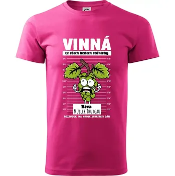 Vinná réva odsouzena Müller Thurgau - Klasické pánské triko vyšší gramáže - XS ( Purpurová )