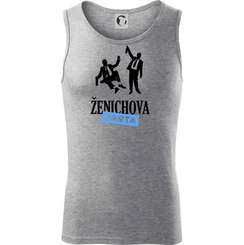 Ženichova parta alkohol - Tílko pánské Core - XL ( Tmavě šedý melír )