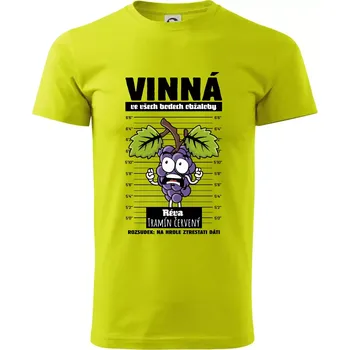 Pánské tričko Vinná réva odsouzena Tramín červený - Klasické pánské triko vyšší gramáže - XS ( Limetková )