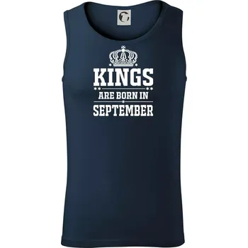Kings are born in September - Tílko pánské Core - XL ( Námořní modrá (velmi tmavá - téměř černá) )
