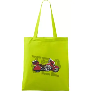 Cestovní motorka Amerika červená - Taška bavlněná - 42 x 38 cm ( Limetková )