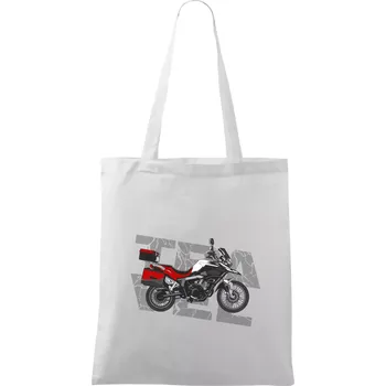 Cestovní enduro červená - Taška bavlněná - 42 x 38 cm ( Bílá )