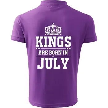 Pánská košile Kings are born in July - Polokošile pánská Pique Polo 203 - L ( Fialová )