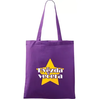 Hvězda večera - Taška bavlněná - 42 x 38 cm ( Fialová )