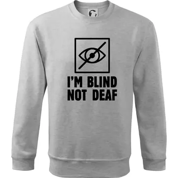 Chlapecké tričko I'm blind not deaf - Mikina Essential dětská - 146 cm/10 let ( Světlešedý Melír )