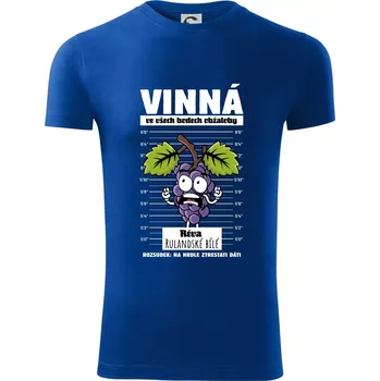 Vinná réva odsouzena Rulandské bílé - Viper FIT - Pánské zůžené tričko - M ( Královská modrá )