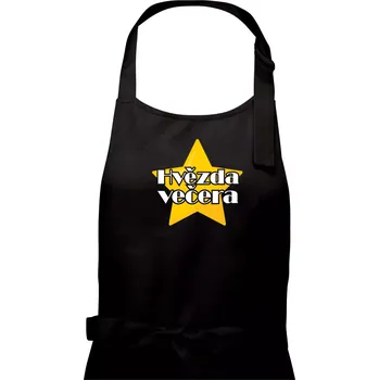 Kuchyňská zástěra Hvězda večera - Pánská zástěra na vaření - Univerzální velikost ( Černá )