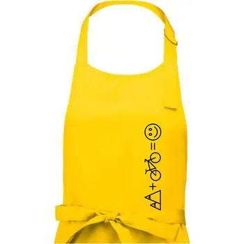 Kuchyňská zástěra Hory kolo úsměv - Dámská zástěra na vaření - Univerzální velikost ( Žlutá )