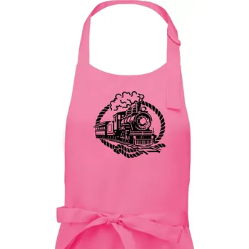 Kuchyňská zástěra Lokomotiva lano - Dámská zástěra na vaření - Univerzální velikost ( Růžová )