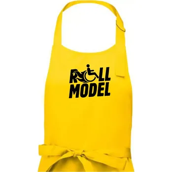 Kuchyňská zástěra Roll model - Dámská zástěra na vaření - Univerzální velikost ( Žlutá )