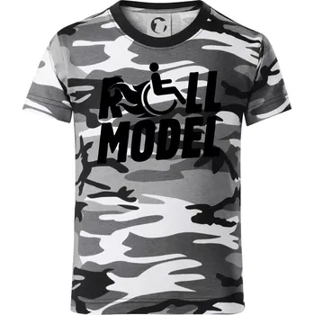 Chlapecké tričko Roll model - Dětské maskáčové triko - 122 cm/6 let ( Šedý maskáč )