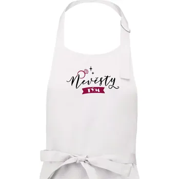 Kuchyňská zástěra Nevěsty tým prsten - Dámská zástěra na vaření - Univerzální velikost ( Bílá )