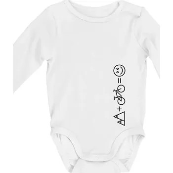 Hory kolo úsměv - Body kojenecké s dlouhým rukávem - Dlouhý r. do 3 měs ( Bílá )