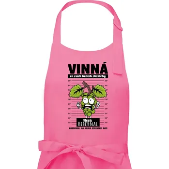 Kuchyňská zástěra Vinná réva odsouzena Hibernal - Pánská zástěra na vaření - Univerzální velikost ( Růžová )