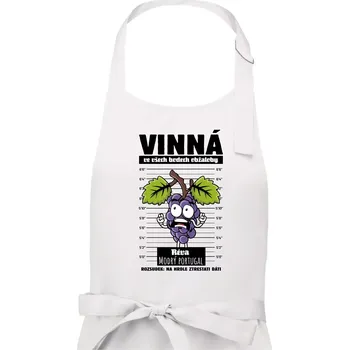 Kuchyňská zástěra Vinná réva odsouzena Modrý portugal - Pánská zástěra na vaření - Univerzální velikost ( Bílá )