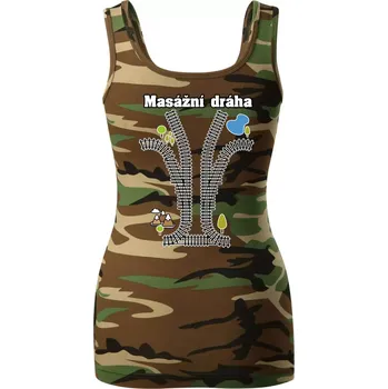 Dámské tričko Masážní dráha - Dámské Maskáčové tílko - XS ( Hnědý maskáč )