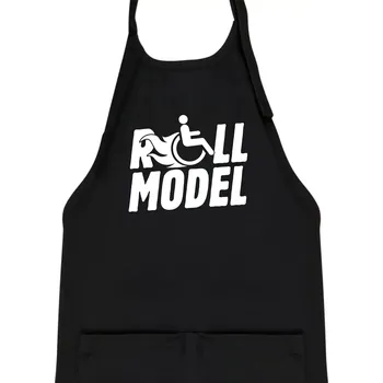 Kuchyňská zástěra Roll model - Dětská zástěra na vaření - Univerzální velikost ( Černá )