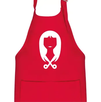 Kuchyňská zástěra Dámská kadeřnice - Dětská zástěra na vaření - Univerzální velikost ( Červená )