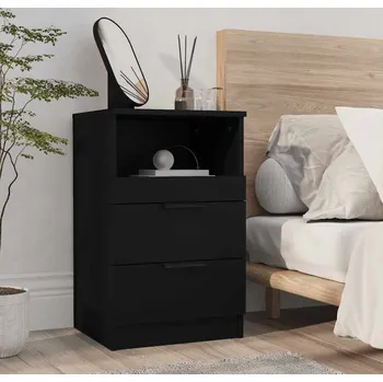 Noční stolek vidaXL Noční stolek kompozitní dřevo [856844] Barva: Černá