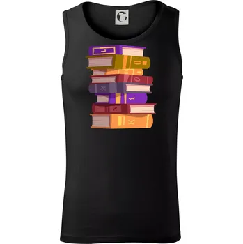 Pánská móda Knihomol stojící knihy - Tílko pánské Core - S ( Černá )