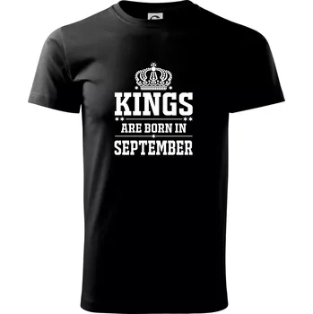 Kings are born in September - Triko extra velké (5-8XL) - 7XL ( Černá )