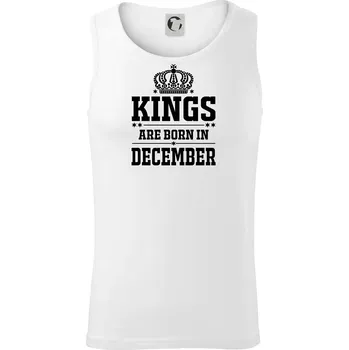 Kings are born in December - Tílko pánské Core - XL ( Bílá )