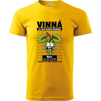 Vinná réva odsouzena Ryzlink vlašský - Triko extra velké (5-8XL) - 8XL ( Žlutá )