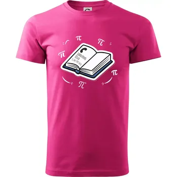Pánská móda Ludolfovo číslo pí - Klasické pánské triko vyšší gramáže - L ( Purpurová )