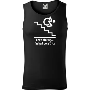 Pánské termoprádlo Keep staring i might do a trick - Tílko pánské Core - S ( Černá )