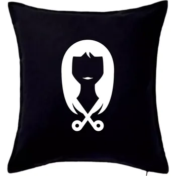 Polštář Dámská kadeřnice - Polštář 50x50 - 50x50 - Pouze potah ( Černá )