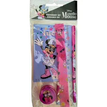 Školní batoh Giovas Školní set MINNIE růžovo-fialový
