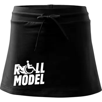 Dámská sukně Roll model - Sportovní sukně - two in one - XL ( Černá )