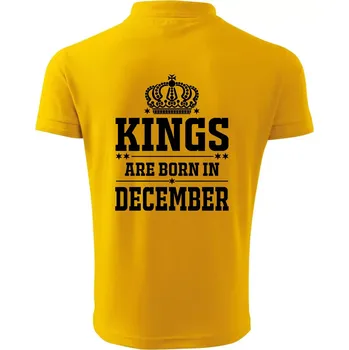 Pánská košile Kings are born in December - Polokošile pánská Pique Polo 203 - 4XL ( Žlutá )