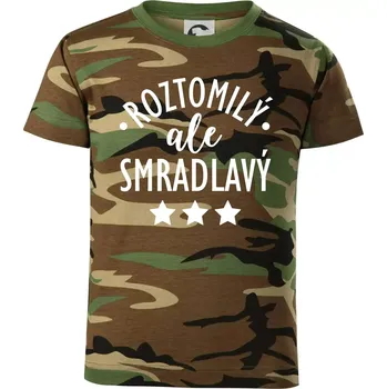 Roztomilý, ale smradlavý - Dětské maskáčové triko - 146 cm/10 let ( Hnědý maskáč )