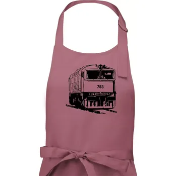 Kuchyňská zástěra Vlak 753 - Dámská zástěra na vaření - Univerzální velikost ( Starorůžová )