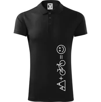 Pánská košile Hory kolo úsměv - Polokošile Victory sportovní (dresovina) - M ( Černá )