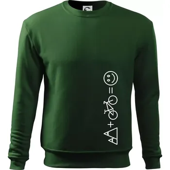 Pánská mikina Hory kolo úsměv - Mikina Essential pánská - 2XL ( Lahvově zelená )