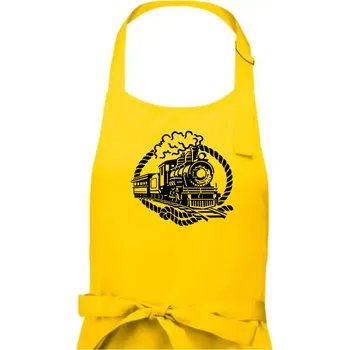 Kuchyňská zástěra Lokomotiva lano - Pánská zástěra na vaření - Univerzální velikost ( Žlutá )