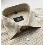 HEDVA ČESKÝ BROKÁT Košile ELEGANT oranžové káro Velikost: 39, Fazóna: Elegant, Barevná varianta: oranžová