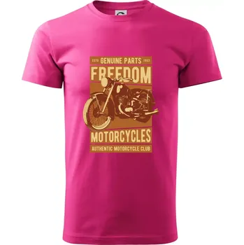 Motorcycles freedom - Klasické pánské triko vyšší gramáže - XS ( Purpurová )