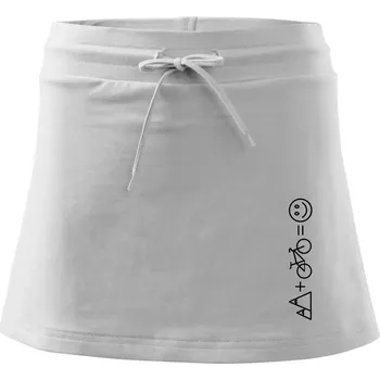 Dámská sukně Hory kolo úsměv - Sportovní sukně - two in one - XS ( Bílá )