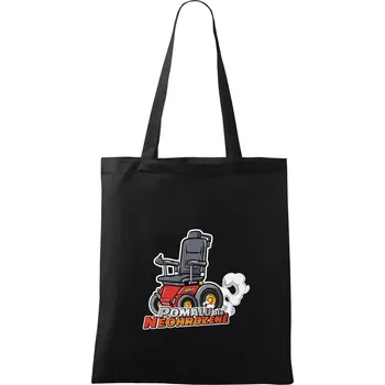 Pomalu, ale neohroženě - Taška bavlněná - 42 x 38 cm ( Černá )