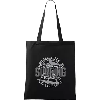 Nákupní taška East coast surfing Long Beach - Taška bavlněná - 42 x 38 cm ( Černá )
